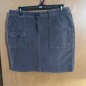 Vintage Gramicci Women's Zoey Mini Corduroy Skirt Mineral Gray Size 10